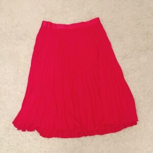 Express red accordion skirt